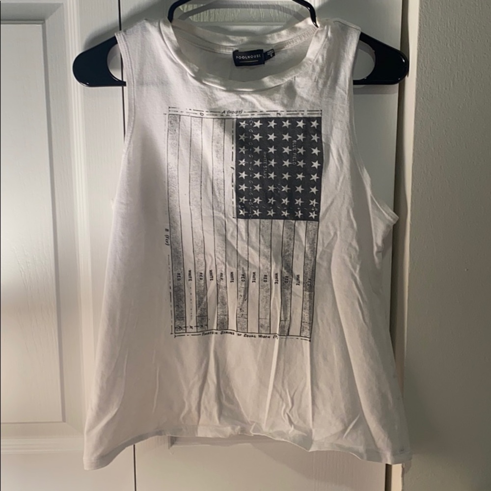 White American Flag Tank
